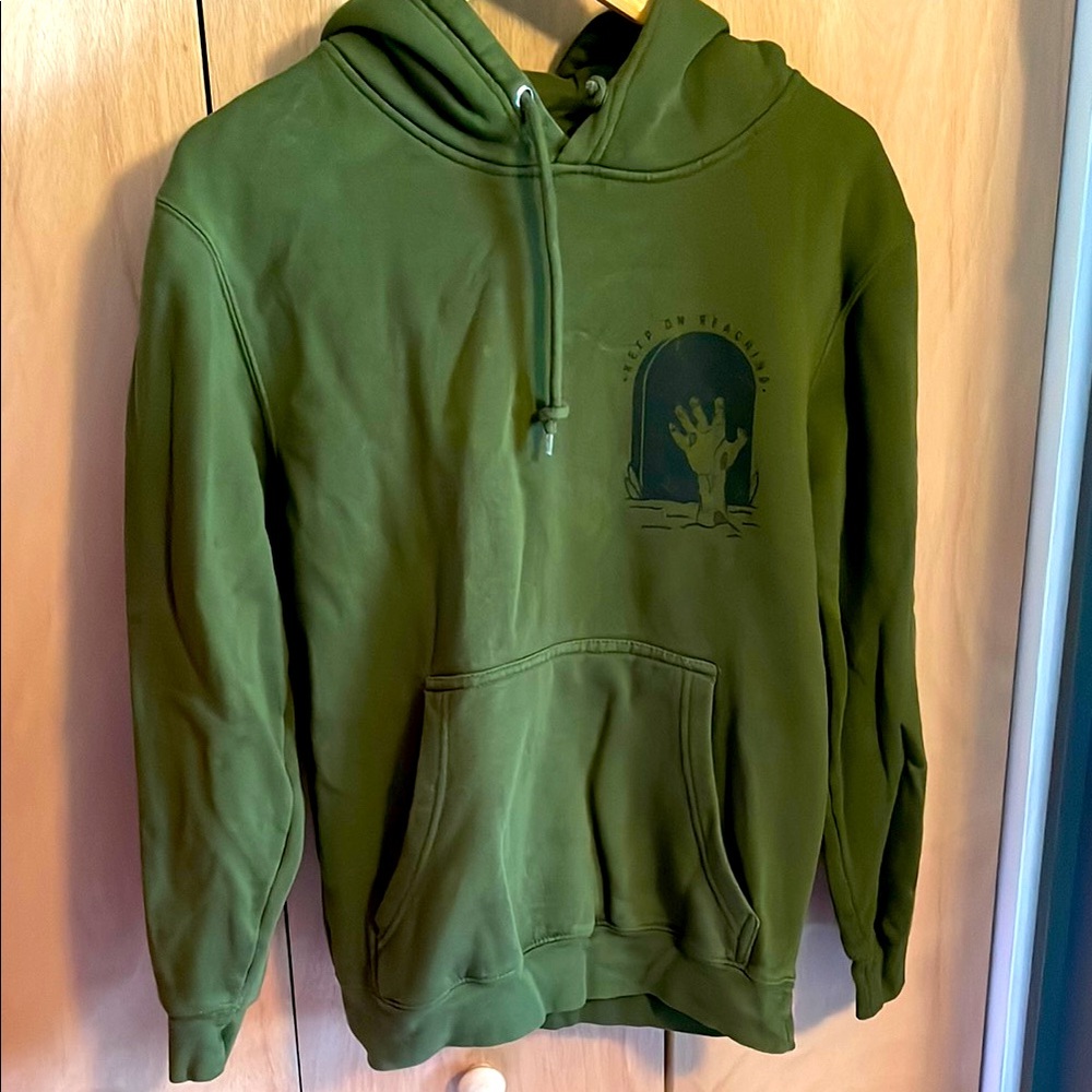 Girrlscout green Halloween tombstone hoodie.